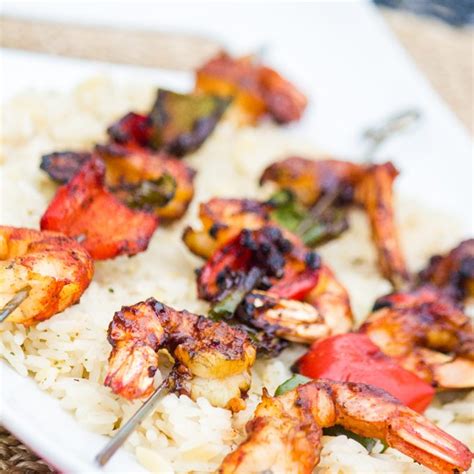 herb-grilled-shrimp-with-grilled-sweet-peppers-easy image
