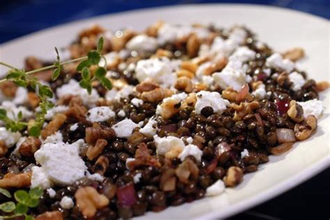 french-lentils-with-walnuts-and-goat-cheese image