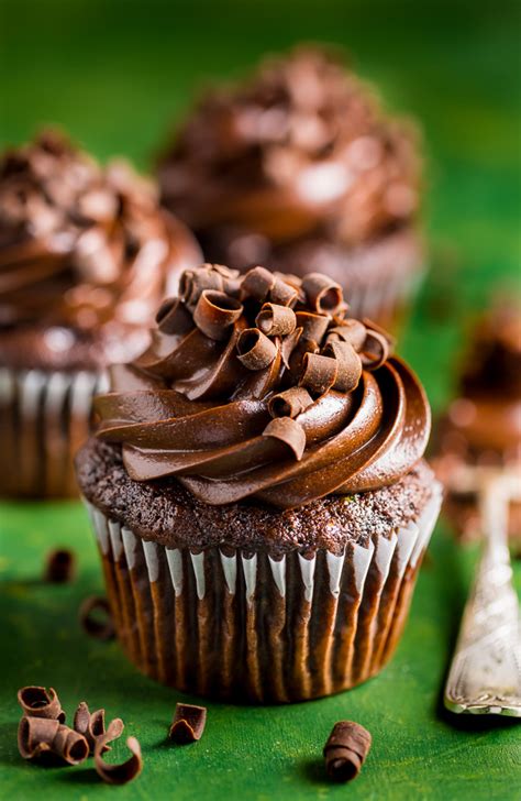 the-best-zucchini-chocolate-cupcakes-with-chocolate image