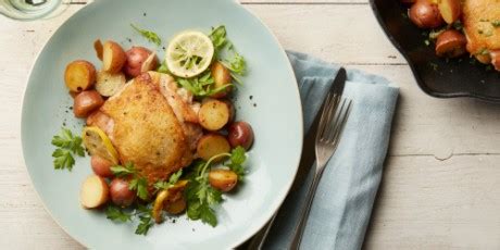 lemon-garlic-skillet-chicken-and-potatoes-food-network-canada image