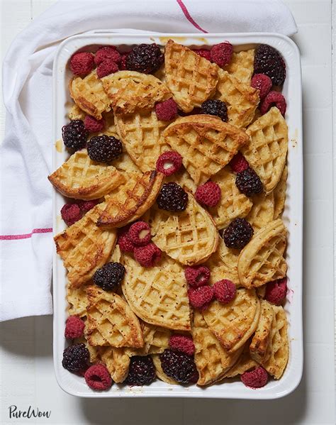 waffle-bread-pudding-recipe-purewow image