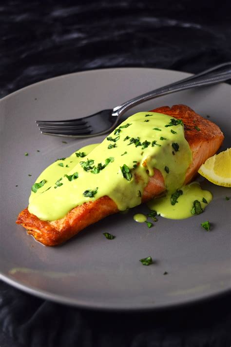 pan-seared-salmon-with-creamy-avocado-sauce image