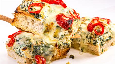 easy-spinach-artichoke-dip-pizza-recipe-rachael-ray-show image