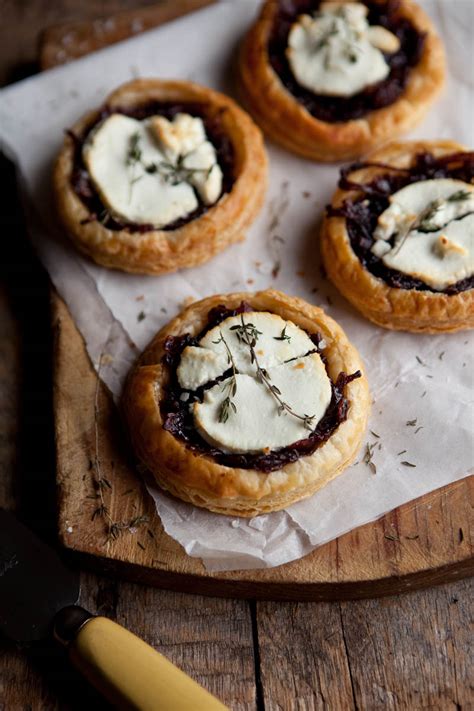 red-wine-caramelised-onions-goats-cheese-tartlets image