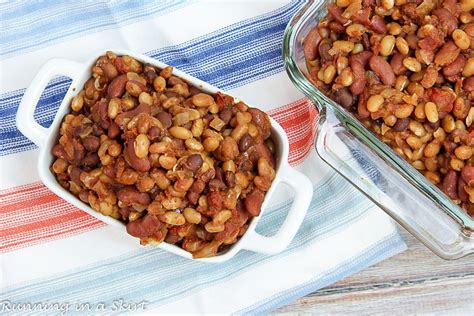 smoky-sweet-vegetarian-crock-pot-baked-beans image