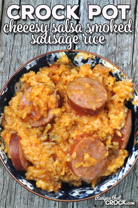 cheesy-salsa-crock-pot-smoked-sausage-rice image