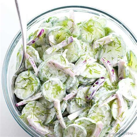 creamy-cucumber-salad-with-sour-cream-wholesome image
