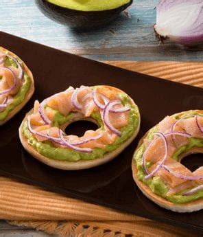 bagels-with-avocado-spread-and-smoked-salmon image