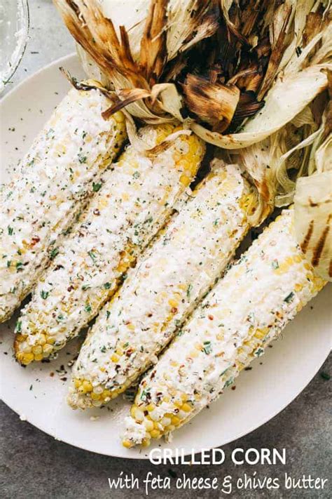 grilled-corn-with-feta-cheese-and-chives-butter-corn image