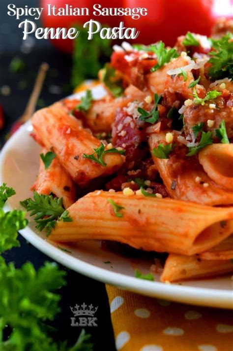 spicy-italian-sausage-penne-pasta-lord-byrons-kitchen image