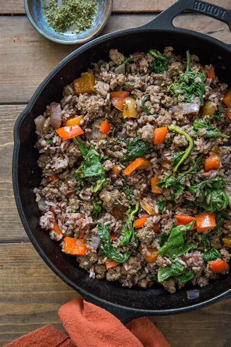one-skillet-ground-beef-and-wild-rice-the-roasted image