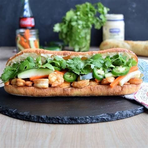 shrimp-banh-mi-with-quick-pickled-vegetables-the image