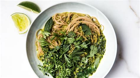 green-curry-with-brown-rice-noodles-and-swiss-chard image