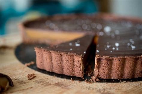 salted-caramel-chocolate-ganache-tart-fifteen-spatulas image