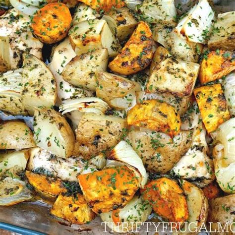 herb-roasted-chicken-and-potatoes-thrifty-frugal-mom image