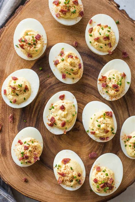 sour-cream-and-bacon-deviled-eggs-recipe-simply image