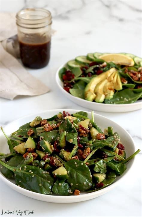 vegan-spinach-salad-recipe-with-maple-balsamic image