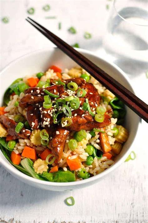 sticky-chicken-with-vegetable-fried-rice-recipetin-eats image