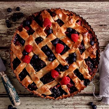 mixed-berry-lattice-pie-with-homemade-shortcrust-pastry image