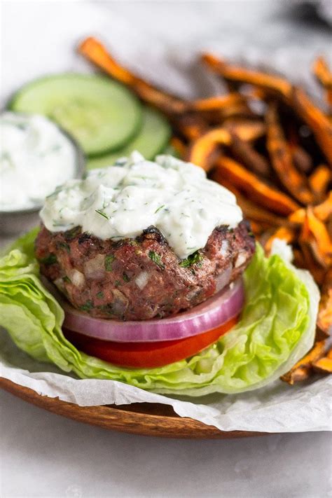 greek-lamb-burger-recipe-w-tzatziki-eat-the-gains image
