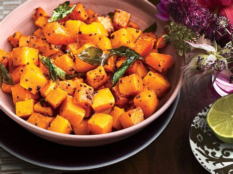 roasted-butternut-squash-with-curry-leaves-food-wine image