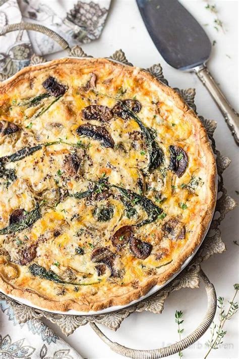 spinach-and-mushroom-quiche-vegetable-quiche image