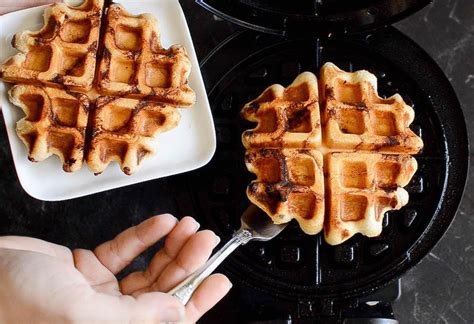 how-to-make-the-best-cinnamon-roll-waffles-the image