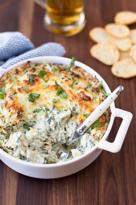 spinach-artichoke-dip-with-six-cheeses-striped-spatula image