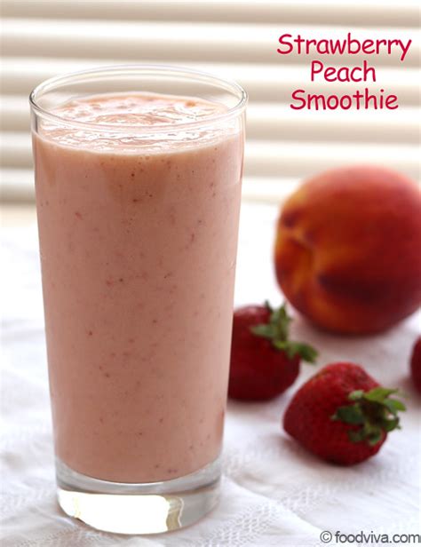 strawberry-peach-smoothie-with-yogurt-low-fat image