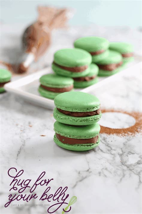 chocolate-mint-macarons-hug-for-your-belly image