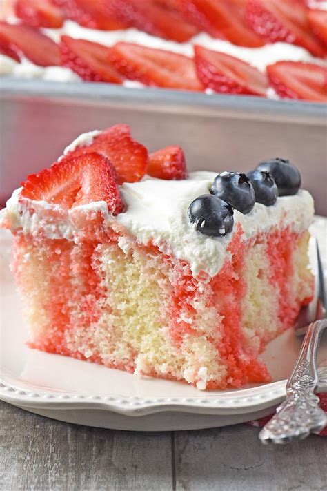strawberry-jello-poke-cake-easy-dessert-flour-on image