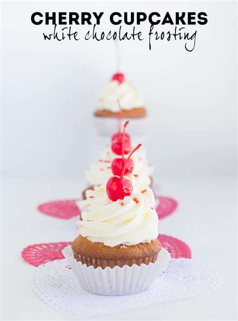 cherry-cupcakes-with-white-chocolate-frosting image