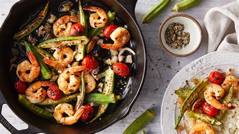 easy-shrimp-saut-with-okra-and-tomatoes-recipe-the-fresh image