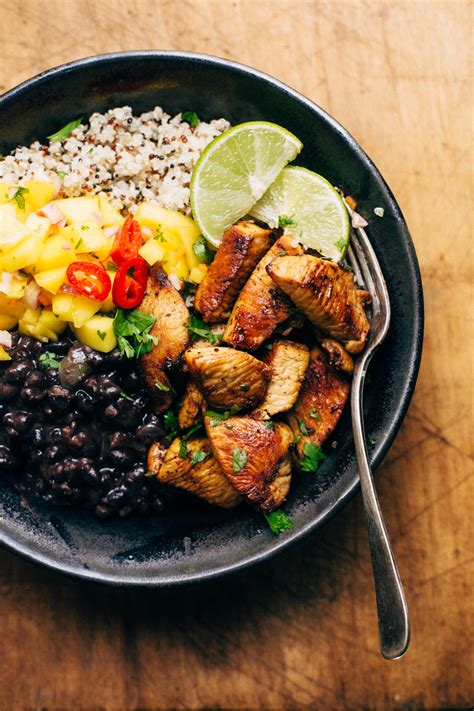 cuban-mojo-chicken-quinoa-bowls-with-mango-salsa-and-black image