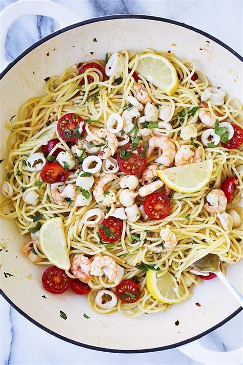 seafood-scampi-with-shrimp-scallop-and-squid-rasa image