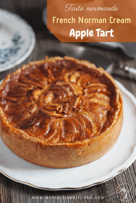 french-norman-cream-apple-tart-french-recipe-my image