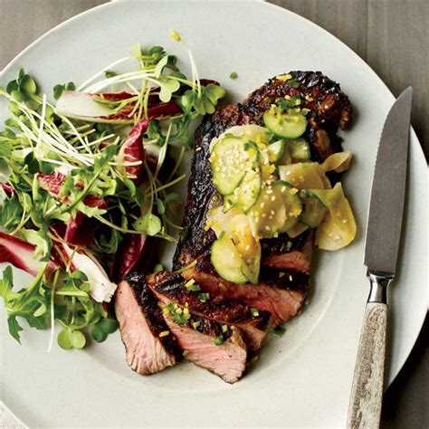 grilled-steak-with-cucumber-and-daikon-salad image