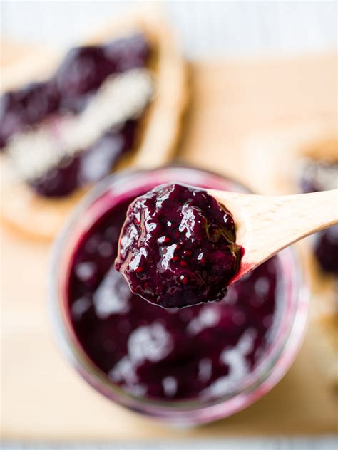 easy-blueberry-jam-with-chia-seeds-low-sugar-and-no image
