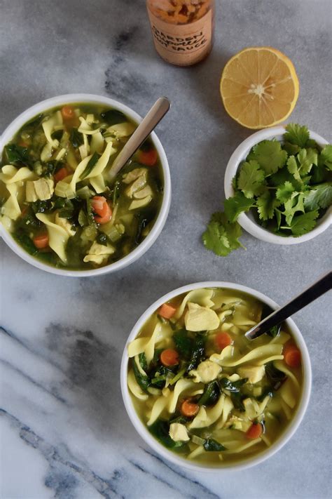 ginger-chicken-noodle-soup-healthy-and-comforting image