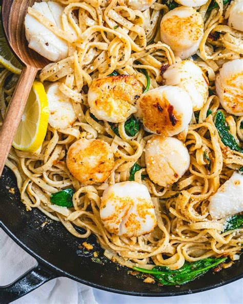 scallop-pasta-with-lemon-herbs-a-couple-cooks image