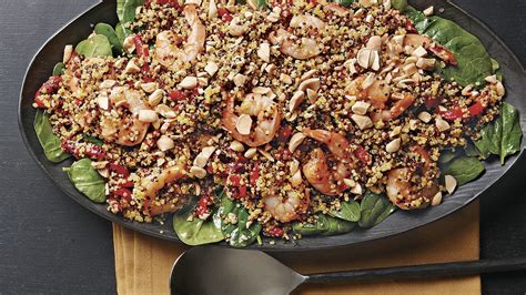saffron-quinoa-and-shrimp-salad-recipe-finecooking image