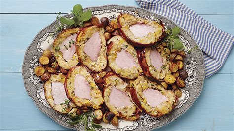 prosciutto-wrapped-pork-with-apricot-sage-stuffing image