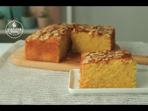 orange-almond-semolina-cake-recipe-suji-cake image