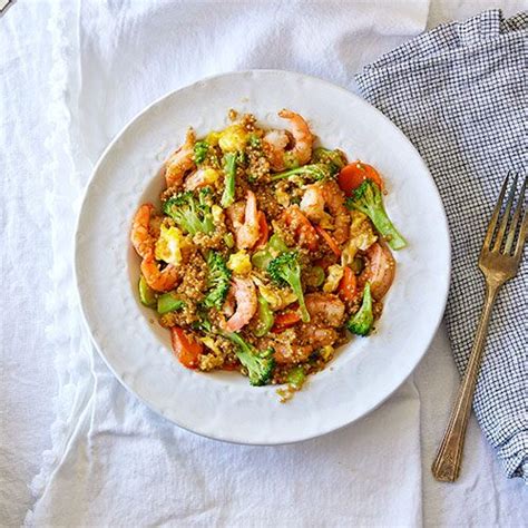 quinoa-fried-rice-with-shrimp-recipes-pampered-chef image