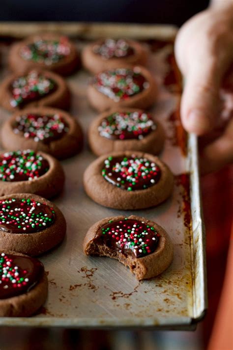 mini-chocolate-thumbprint-cookies-recipe-pinch-of image