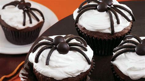black-spider-cupcakes-recipe-pillsburycom image