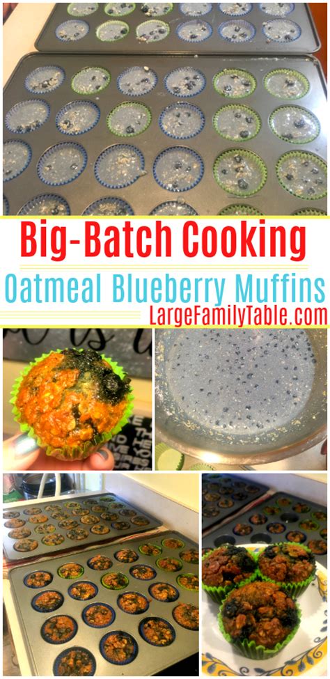 big-batch-cooking-oatmeal-blueberry-muffins-large image