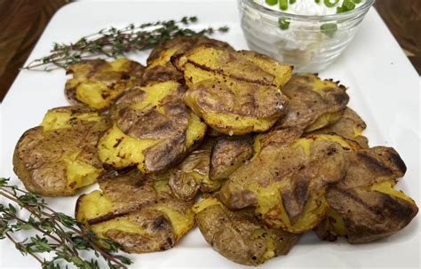crispy-smashed-potatoes-on-the-grill-smoked-bbq image