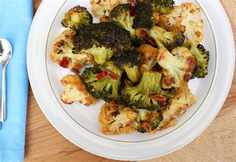 sweet-spicy-baked-cauliflower-broccoli image