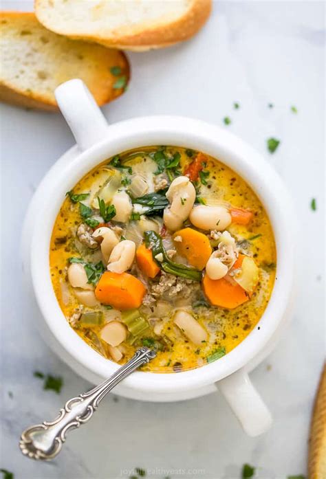 white-bean-soup-with-sausage-spinach-healthy-soup image